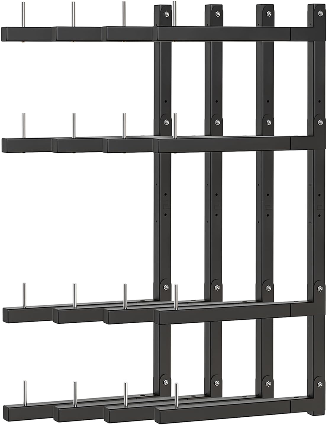 Lumber Storage Rack, Upgrade Cantilever Folding Lumber Rack Wall Mount, Metal 8 Level 32 Inch Plywood Scrap Wood Storage Rack