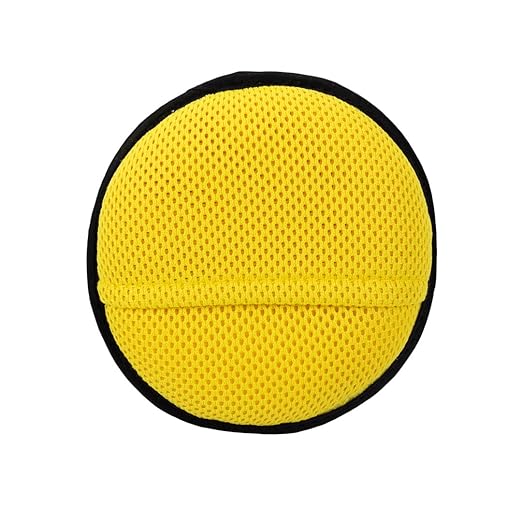 Maxshine Microfiber Waxing Applicator Pad with Finger Hold, Dia: 14cm, Yellow & Grey, 12 Pack
