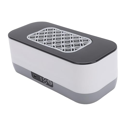Brrnoo Jewelry Cleaner, Multifunctional Professional Efficient Electric Cleaner Machine with 3 Vibration Levels for Rings Glasses Makeup Brushes