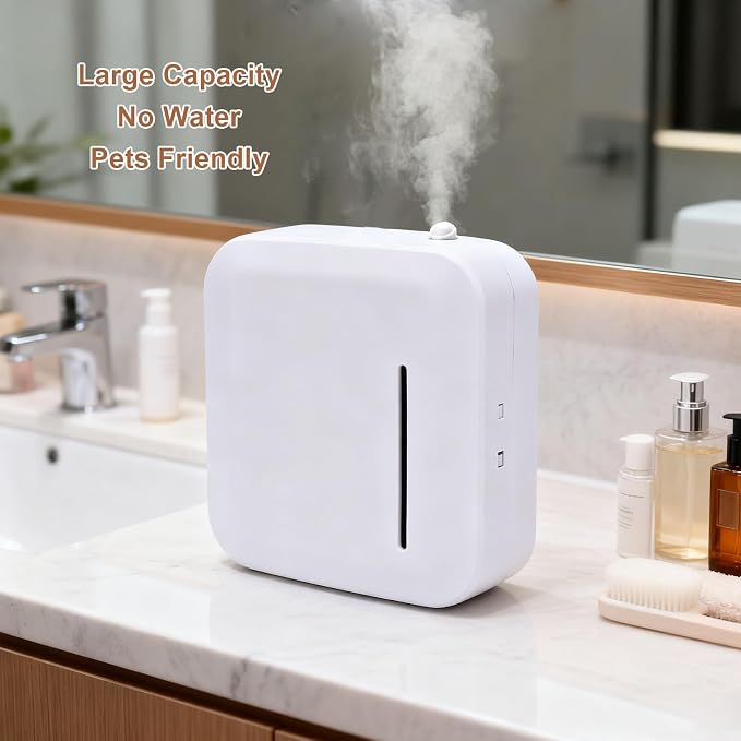 Essential Oil Diffuser, Pssopp Waterless Smart App Control Wide Coverage Dual Power Supply Aromatherapy Machine for Office Home