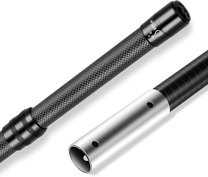 Pool Pole Carbon Fiber, swimming pool pole telescopic 4.6 to 15 FT, Adjustable 4 Piece Extendable Pool Cleaning Pole, Professional Pool Pole fit for Brushes, Vacuum, Nets, Skimmers, Rakes