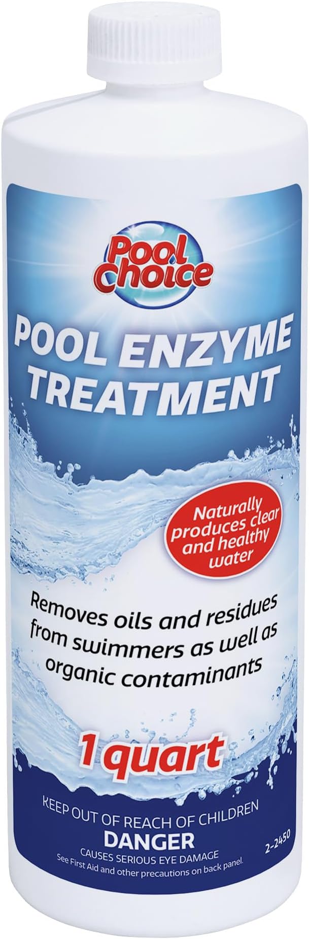 SpaChoice 1-Quart Premium Pool Enzyme Treatment, Pool Clarifier, Made in USA
