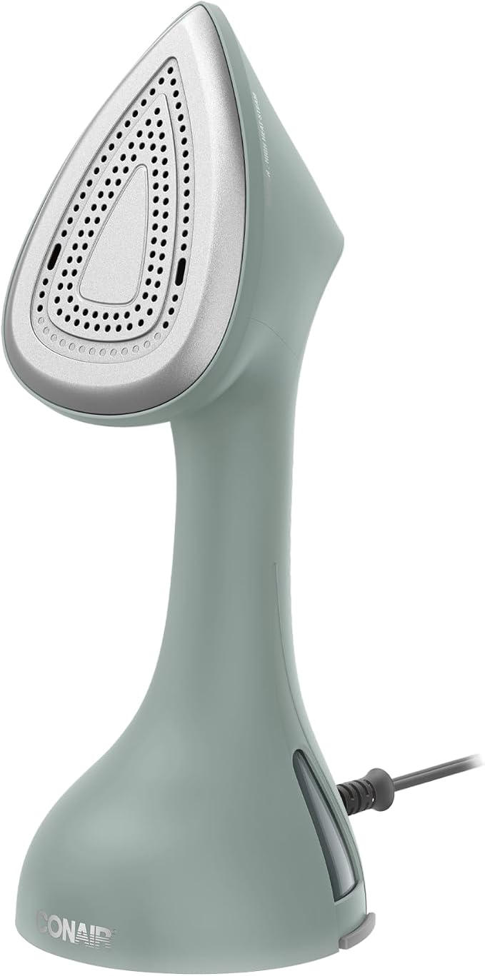 Conair 2-in-1 Iron Garment Steamer | 1700W Turbocharged Steam for All Fabric Types, Steam and Press, Green, GSI200TG