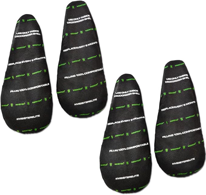 Meister 2 Refills (1 Year Supply) Shoe & Glove Eco Deodorizer - Powerful, Absorbs Stink, Leaves Fresh Scent