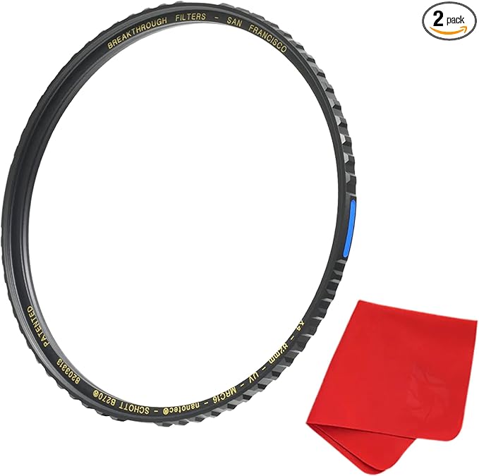 49mm X4 UV Filter for Camera Lenses - UV Protection Photography Filter with Lens Cloth - MRC16, Schott B270, Nano Coatings, Ultra-Slim, Weather-Sealed by Breakthrough Photography