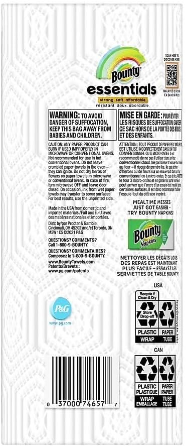 Bounty 2847069 Full Sheet Kitchen Rolls Paper Towels 2-Ply 40 Sheets/Roll