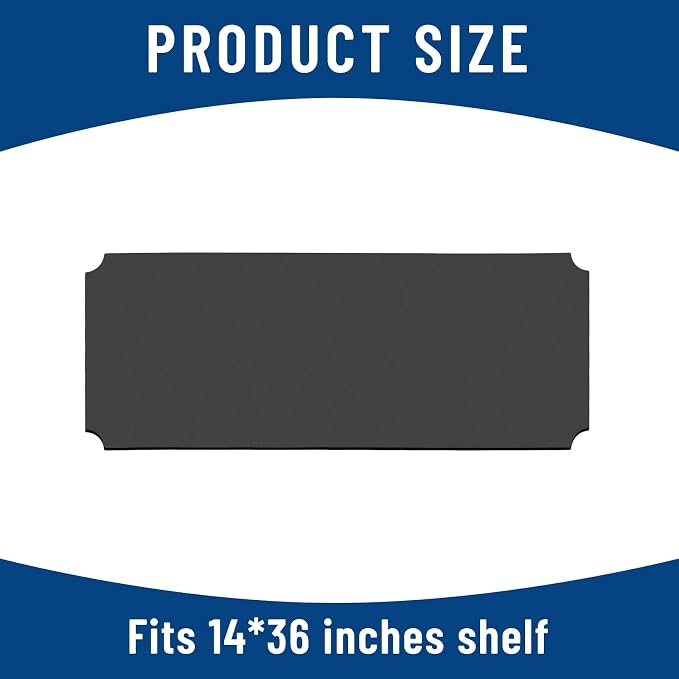 Frienda Set of 10 Wire Shelf Liner 14 x 36 Inch Heavy Duty Waterproof Shelf Liners for Wire Shelving, Non Adhesive Plastic Mat for Metal Rack Kitchen Shelves, Shoe Rack(Gray)