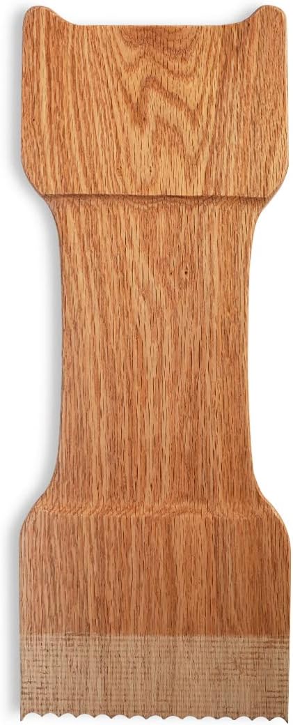 CONSDAN Wood Grill Scraper, Soild Oak Wooden Grill Brush, Grill Scraper for Outdoor Grill, Bristle Free Grill Scrapers, Grill Grate Cleaner Safe Wood Grill Brusher