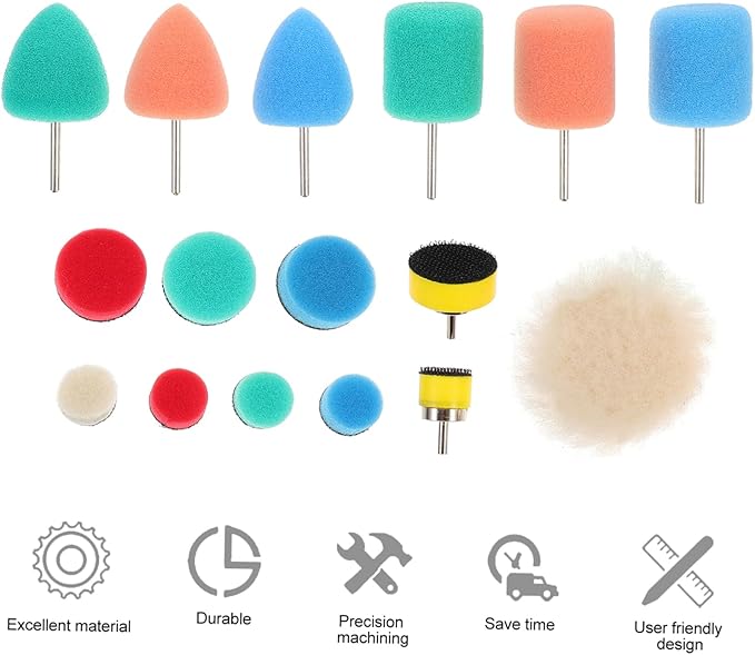 MAGICLULU 80pcs Polishing Pad Car Detailing Versatile Buffing Sponge Wheel Kit for Waxing Polishing and Cleaning for and Finishing