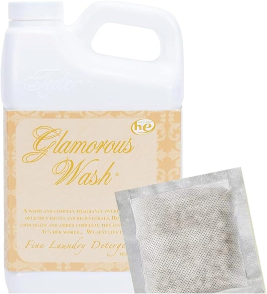 Tyler Candle Company Wash Laundry Detergent 64 Oz Kathina (Bundle with Sachet Pouch)