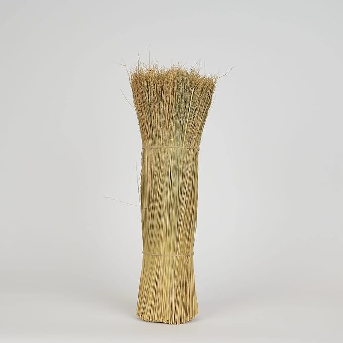 1 Pound Bundle Natural or Dyed/Colored Broomcorn Hurl for Broom Making and Crafting (Natural, 14 Inch)