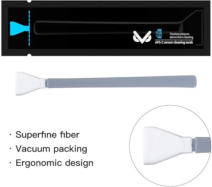 VSGO VS-S02-E APS-C Digital Camera Sensor Cleaning Kit Clean Swab × 10 with Sensor Cleaner Solution + VSGO Optical Cleaning Kit Travel Edition