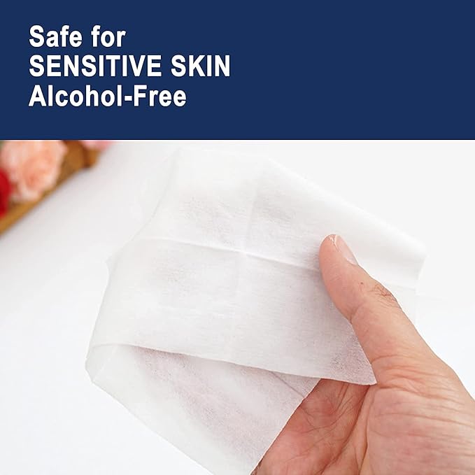 200 pcs Wet Wipes Individually Wrapped, Disposable Skin Cleansing Wipes, Individual Wrapped, Safe, Convenient, Lightweight, Aloe Vera for Butt, Hands, Face Cleaning, Daily Use, Blue