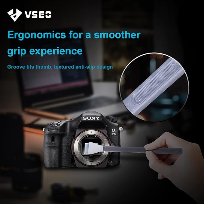VSGO Camera Sensor Cleaning Kit, 12pcs 16mm APS-C Sensor Cleaning Swabs and Full Frame Sensor Cleaning Kit, 24pcs CMOS Swabs (24mm)