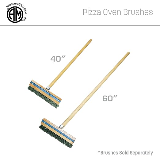 American METALCRAFT, Inc. American Metalcraft 1597 Wood Handle Oven Brush, Aluminum-Threaded Tip, 40-Inch Handle, Brown