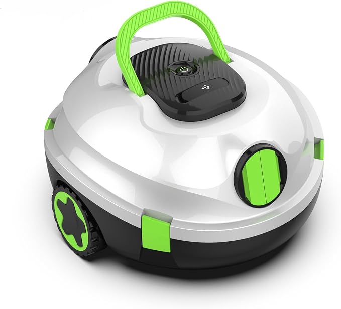 Y20 Robotic Pool Cleaner, Cordless Pool Vacuum for Above Ground & Inground Flat Pools with Dual Motors, 120 Min Runtime, Auto-Parking, Powerful Pool Vacuum Robot for Up to 1100 Sq.Ft