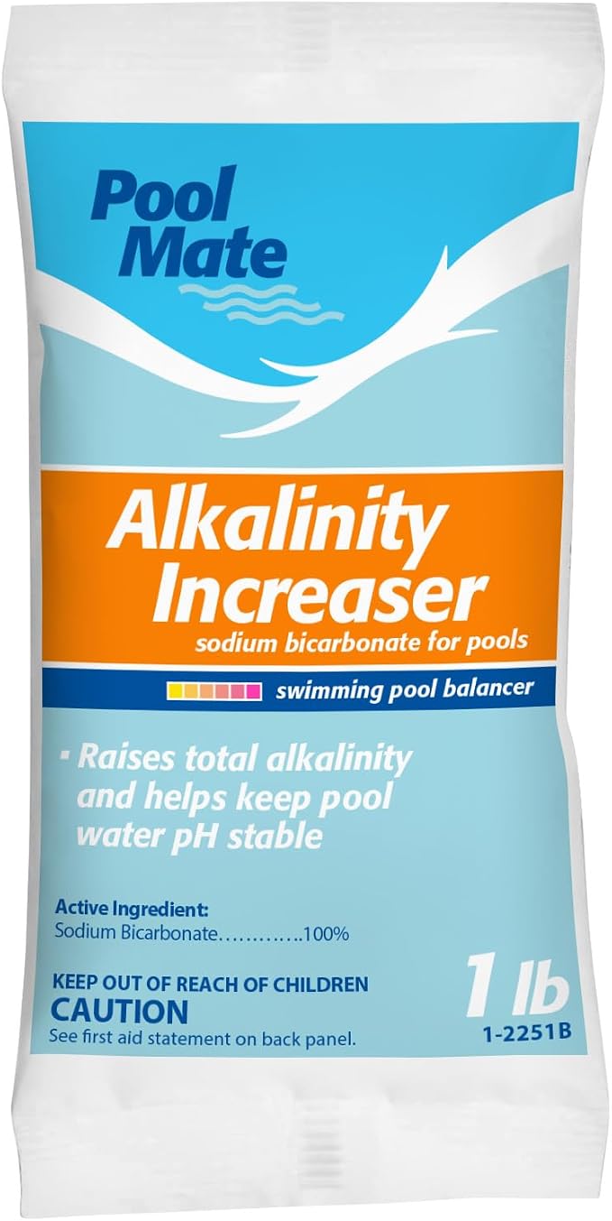 Pool Mate 1-Pound 4-Pack Premium Alkalinity Increaser for Swimming Pools, 100% Sodium Bicarbonate, Made in USA