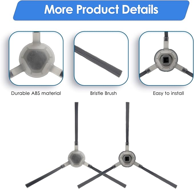 (10 Pack) M2 Pro Replacement Side Brushes Compatible with Lefant M2 Pro/ M2S Pro/ M1/ M310/ M210/ M210B/ M213S Robot Vacuum, Side Brush Kit, Corner Brush Accessories Kit, Vacuum Attachments Brushes