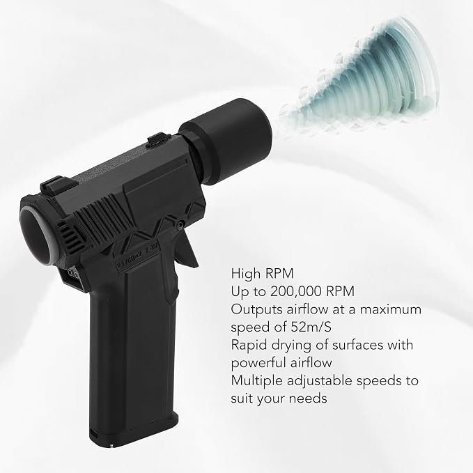 VBESTLIFE Electric Air Duster, 200,000RPM Jet Dry Blower Electric Air Duster, Type C Rechargeable, Cordless Dust Blower for Keyboard Cleaner, Air Blower for Car
