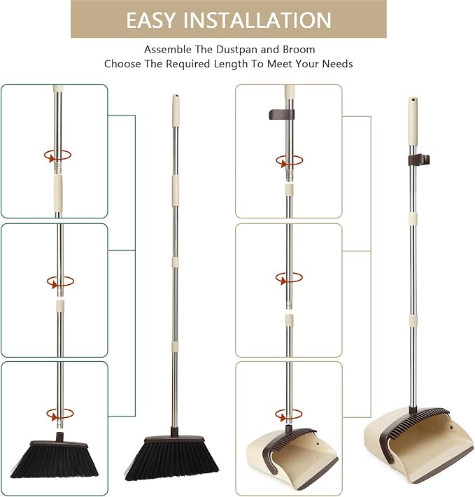 Broom and Dustpan Set+Heavy Broom and Dustpan Combo
