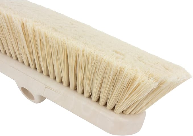 SPARTA 41278EC25 Flo-Thru Plastic Wall Scrub Brush, Equipment Brush With Soft Nylex Bristles For Industrial Kitchens, Hospitals, Commercial Cleaning, 4 Inches, Tan