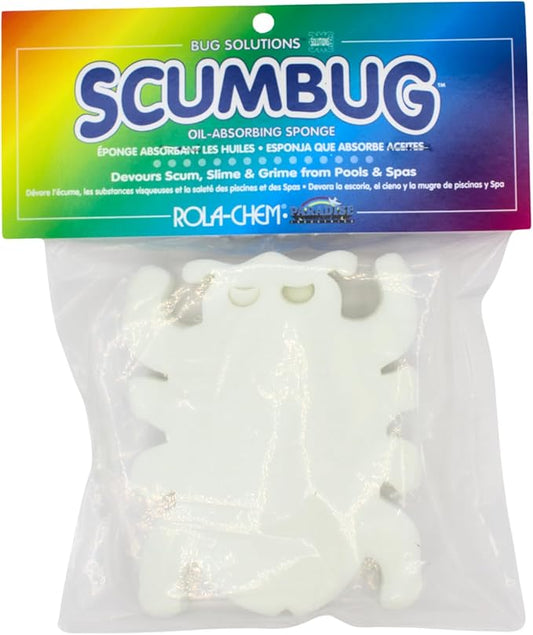 1 Pack Scumbug (tm) Oil-Absorbing Sponge Devours Scum, Slime & Grime from Pools & Spas
