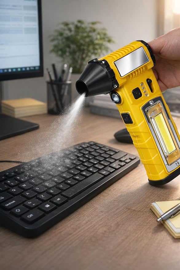 Air On Demand (AOD): Electric Air Duster/Violent Fan/Professional Portable Handheld Mini Fan Super Power Turbo Fan/Compressed Air Duster 200000 RPM 8000mAh
