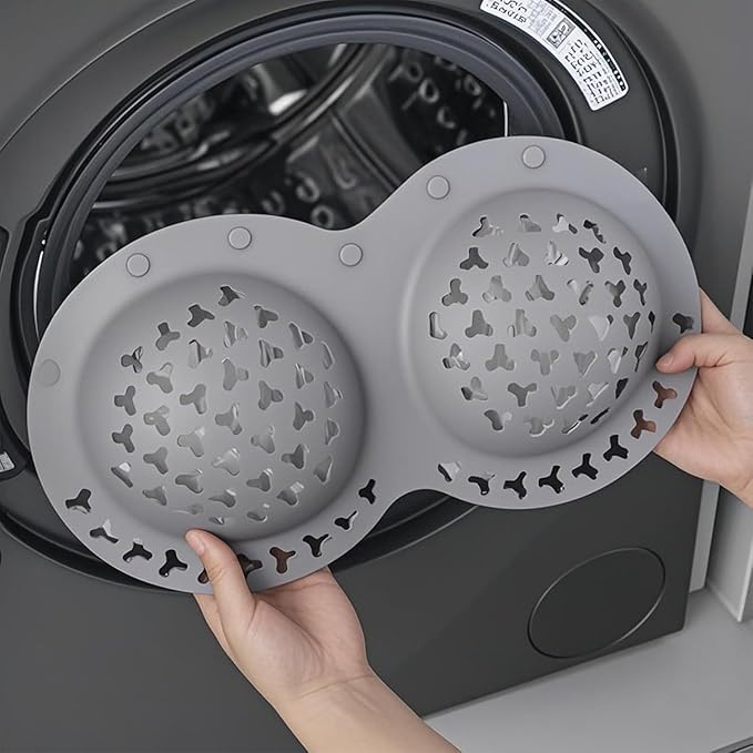 Silicone Bra Washing Bags for Laundry,Delicates Mesh Laundry Bags, Suitable for all Cup Sizes bra,Sports Bras, Swimsuits, Socks & Silk protector,Anti Deformation Lingerie Bag for Machine (grey 2pc)