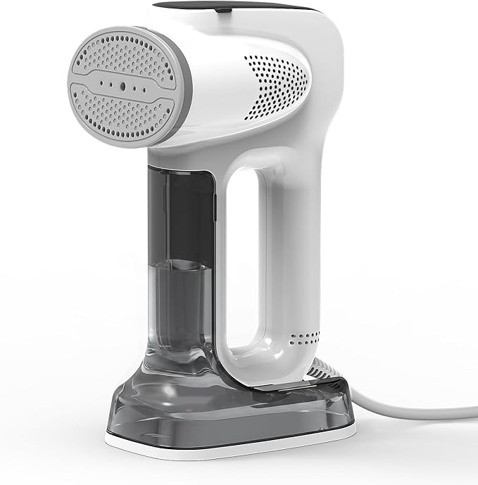 Vacuum Steamer for Clothes, YEJOUMO 3500Pa Strong Suction Garment Steamer 3 in 1 Handheld Travel Steamer & Iron Clothes, 25s Rapid Preheating, 340ML Large Water Tank