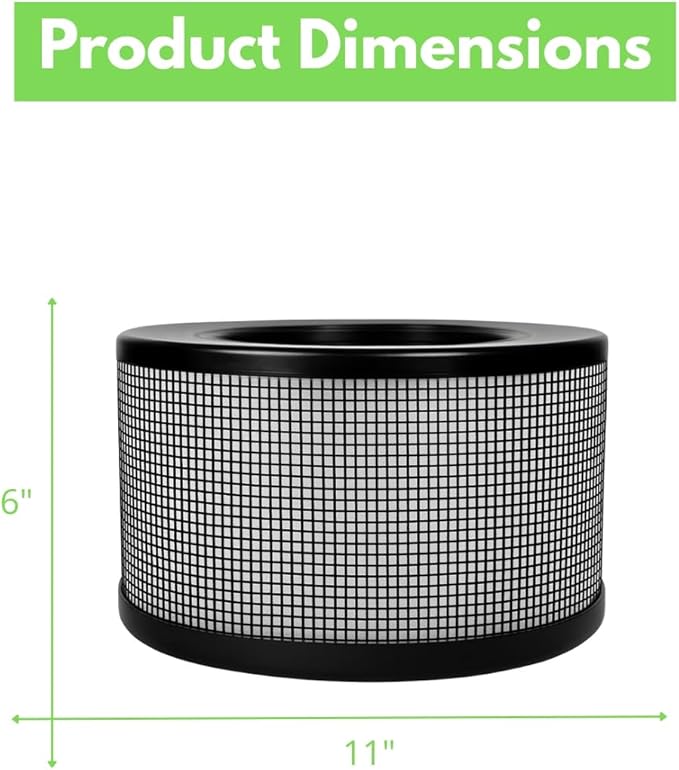 Nispira 20500 High Efficiency True HEPA Filter Replacement Carbon Pre Filter for Honeywell Air Purifier 10500 (EV-10) 17000 17000-S 17005 2 Sets