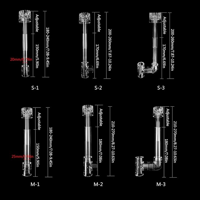 Clear Aquariums Skimmer with Pipe Outflows Water Plant Filter Cleaner