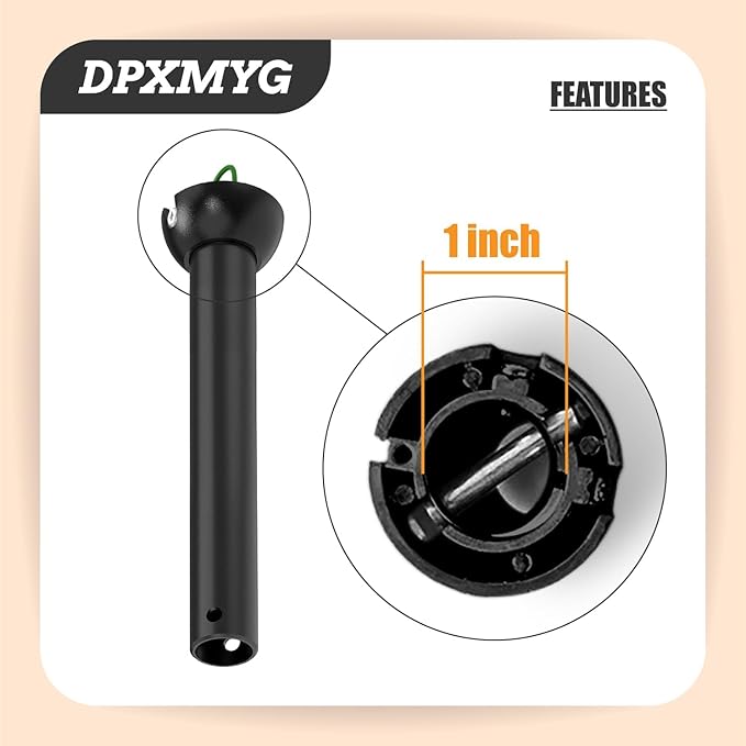 5 inch Black Ceiling Fan Downrod with Ball Head, Downrod for Ceiling Fan, 1 inch Outside Diameter, Suitable for a Wide Range of Fans (with Ball Head, Not Threaded)