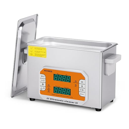 Ultrasonic Cleaner,4L 120W Touch Screen Control Ultrasonic Cleaning Machine with Timer&Heater,Sonic Cleaner for Jewelry,Eyeglasses,Coins,Chains Cleaning (Including Baskets)