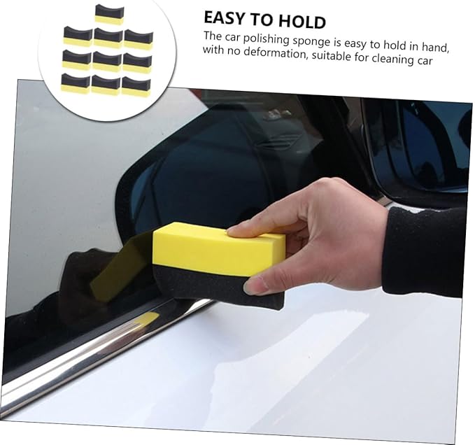 50pcs Tire Shine Applicator Pads Reusable Car Wax Polishing Sponges for Tire Dressing and Detailing for Off-Road and Comfortable Grip and High Absorption