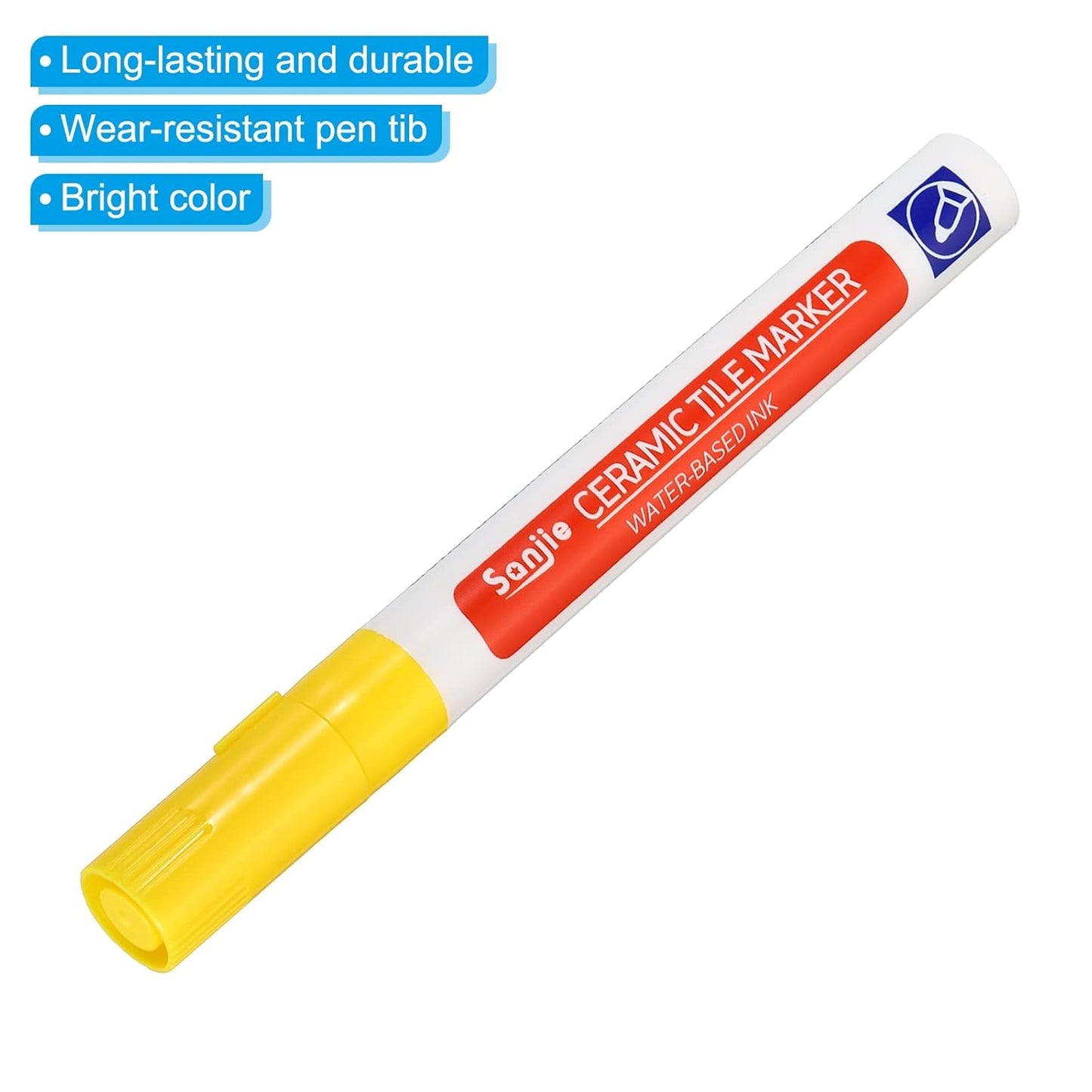 PATIKIL Grout Pen, 4 Pack Yellow Tile Marker Waterproof Grout Sealer Pen Tile Repair Pens Paint Pens for Wall Floor Bathroom Kitchen Refresh