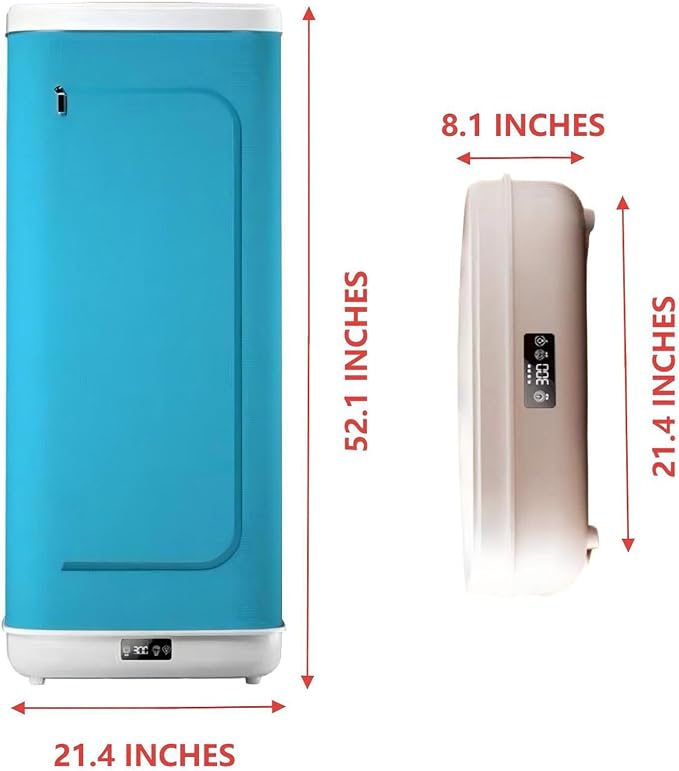 Portable Clothes Dryer with Remote Control, Foldable Mini Dry Cabinet, Fast Drying & Quiet Operation, Suitable for Small Spaces, Apartments, RVs, Dormitories and Travel