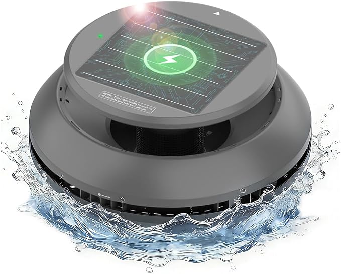 Y60 Cordless Solar Pool Skimmer - 2026 Automatic Robotic Pool Surface Cleaner with 360° All-Around Intake, Dual Charging, 12H Deep Cleaning for In-Ground & Above Ground Pools