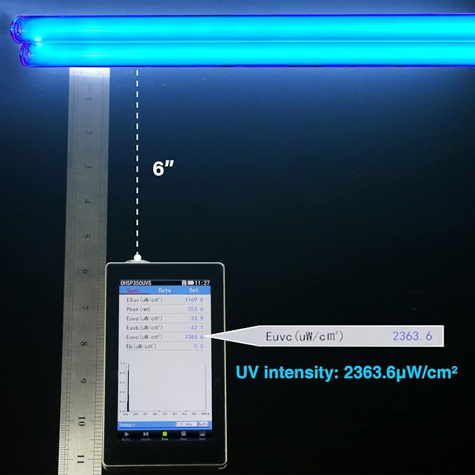 Coospider 36W HAVC UV Light Bulb,Replacement Sanitizer UVC Bulb for AC System, G23 4 Pin UVC Bulb for AC Duct.110v