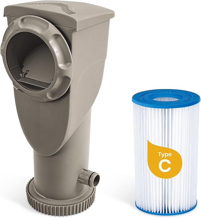 Funsicle SkimmerPlus 1,500 GPH 2-in-1 Filter Pump and Skimmer System for Above Ground Swimming Pools - Easy Pool Cleaning & Maintenance