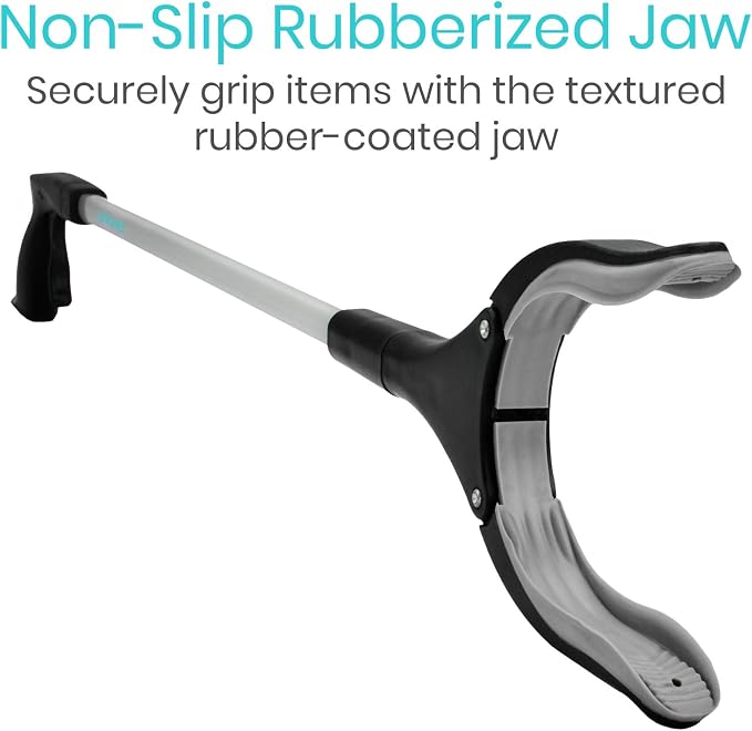 Vive Reacher Grabber 32" - Extra Long Mobility Aid - Rotating Hand, Heavy Duty Grip Arm - Reaching Assist Tool for Trash Pickup, Litter Picker, Garden Nabber, Disabled, Handicap Arm