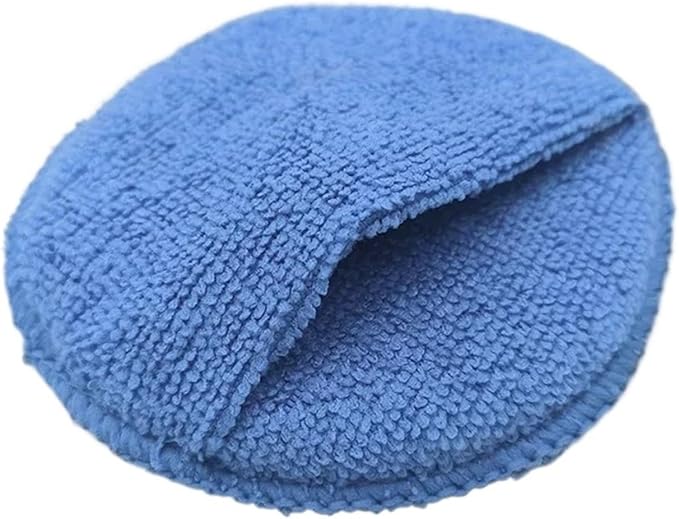 10Pcs Car Detailing Applicator Pads Car Care Waxing Polishing Sponge Soft Microfiber Round Bag Foam Sponge Car Cleaning Tools(1pcs Blue)