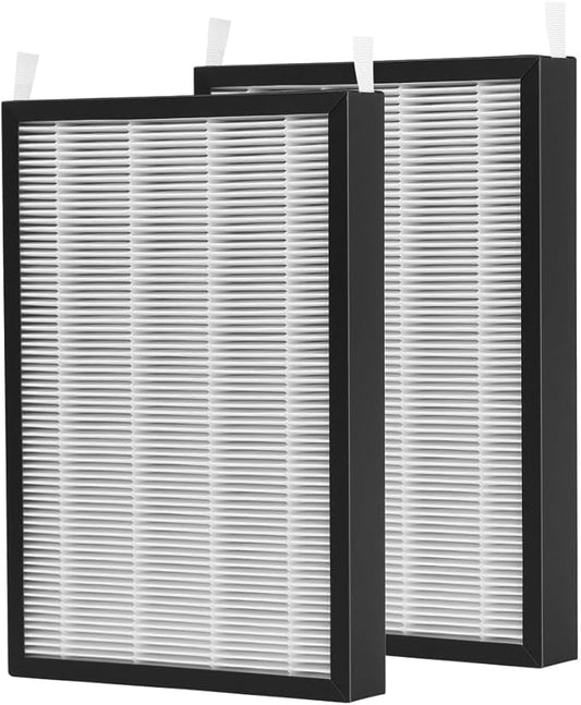 2 Packs Replacement Filter Compatible with Nuwave OxyPure X-Large Area Air Purifier 47001, 47002, 47003, 47004, 47005, and 47006, 2-in-1 H13 True HEPA and Activated Carbon Filter