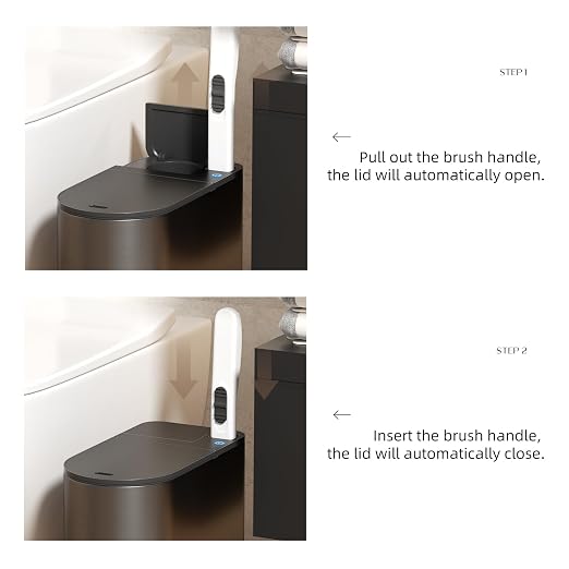 Bathroom Trash Can and Toilet Brush Set
