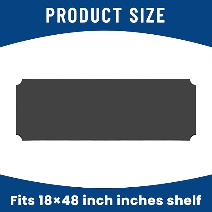 Frienda Set of 6 Wire Shelf Liner 18 x 48 Inch Heavy Duty Waterproof Shelf Liners for Wire Shelving, Non Adhesive Plastic Mat for Metal Rack Kitchen Shelves, Shoe Rack(Gray)