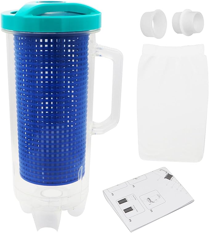 Large Leaf Canister for Pool Vacuum, Pool Leaf Catcher, in-line Filter Canister with Mesh Basket for Hayward Automatic & Manual Cleaners