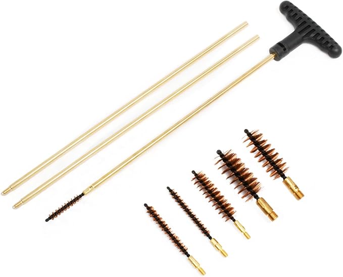 Universal Cleaning Kit for All Guns - Brushes for Pistol, Handgun, Shotgun, Rifle - Elite Brass Rods and Accessories for Men