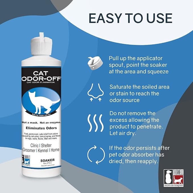Odorcide Cat Odor-Off Concentrate Pet Smell Odor Eliminator Bundle – Cat Odor Eliminator Concentrate for Pet Urine Odor, Tomcat Spray for Cat Urine Smell, Feces on Carpet & Litter Boxes