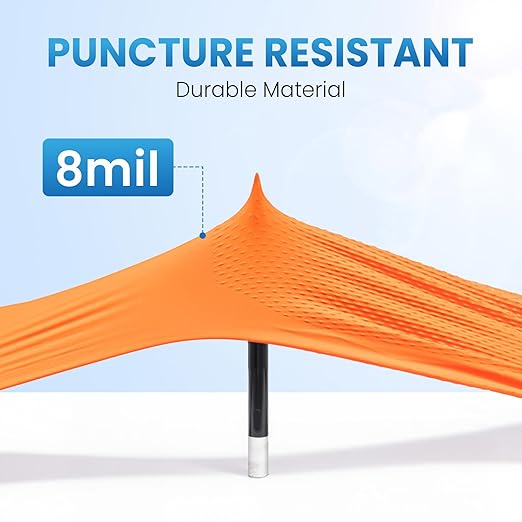 Borje Orange 8 Mil Nitrile Disposable Gloves, Heavy-Duty Mechanic Gloves, 100 Count, Medium, Latex & Powder Free with Raised Diamond Texture, Industrial, Automotive, Gardening