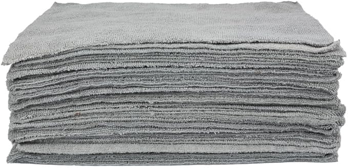 Maxshine 50-Pack Universal Microfiber Edgeless Utility Towels 12”x12” (260GSM) | Lint-Free, Scratch-Free Cleaning Cloths for Auto, Boat, Marine, Garage, Home & Professional Detailing Use