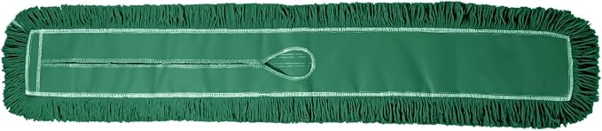 Commercial Dust Mop Replacement Head – 48 x 5 in. Cotton Nylon Reusable Mop Head – Industrial Dust Mop Refill for Floor Cleaning & Janitorial Supplies, Green